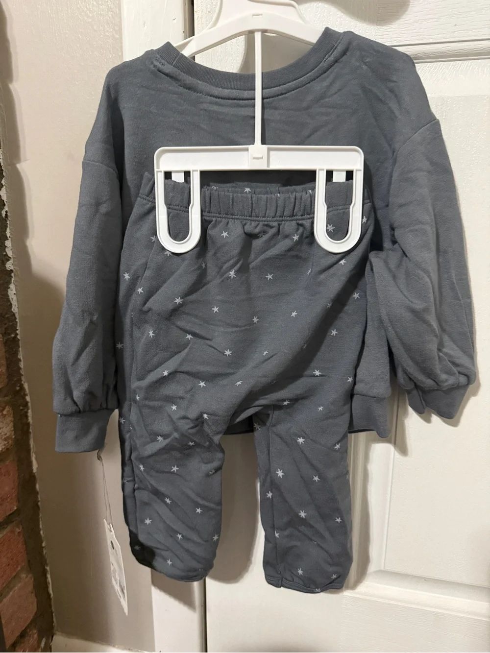 Target Kids Grey Pajama Set with 'Night Shift' Print